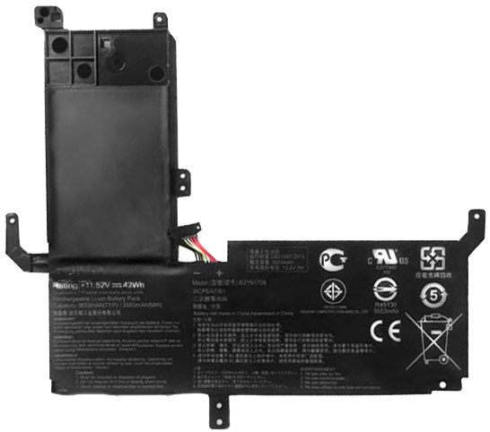Datorbatteri Ersättning för  ASUS B31N1708