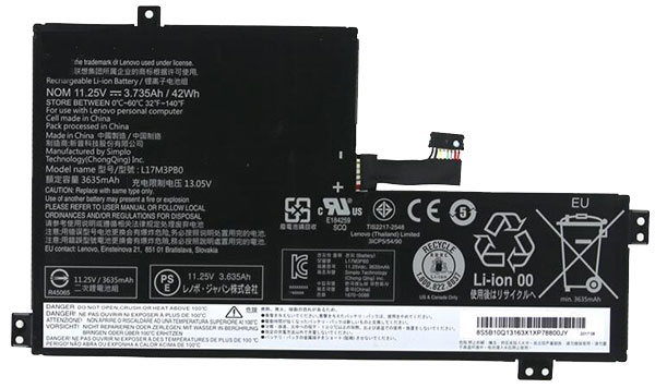 Bärbart Batteri Ersättning för  lenovo L17M3PB0