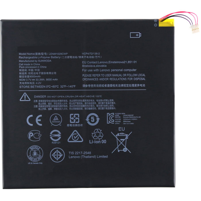 Bärbart Batteri Ersättning för  LENOVO LENM1029CWP