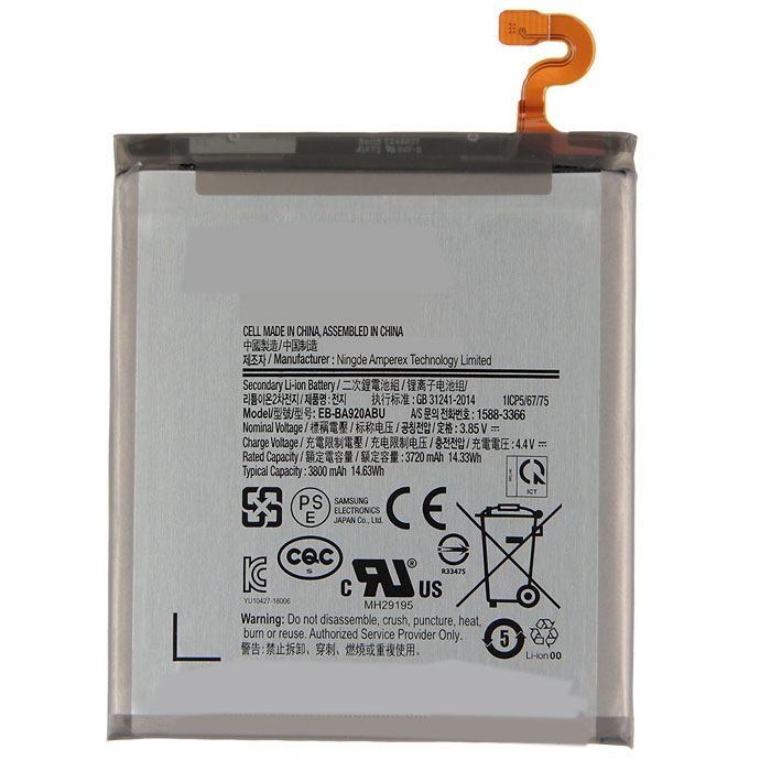 Mobiltelefonbatteri Ersättning för  Samsung EB-BA920ABU